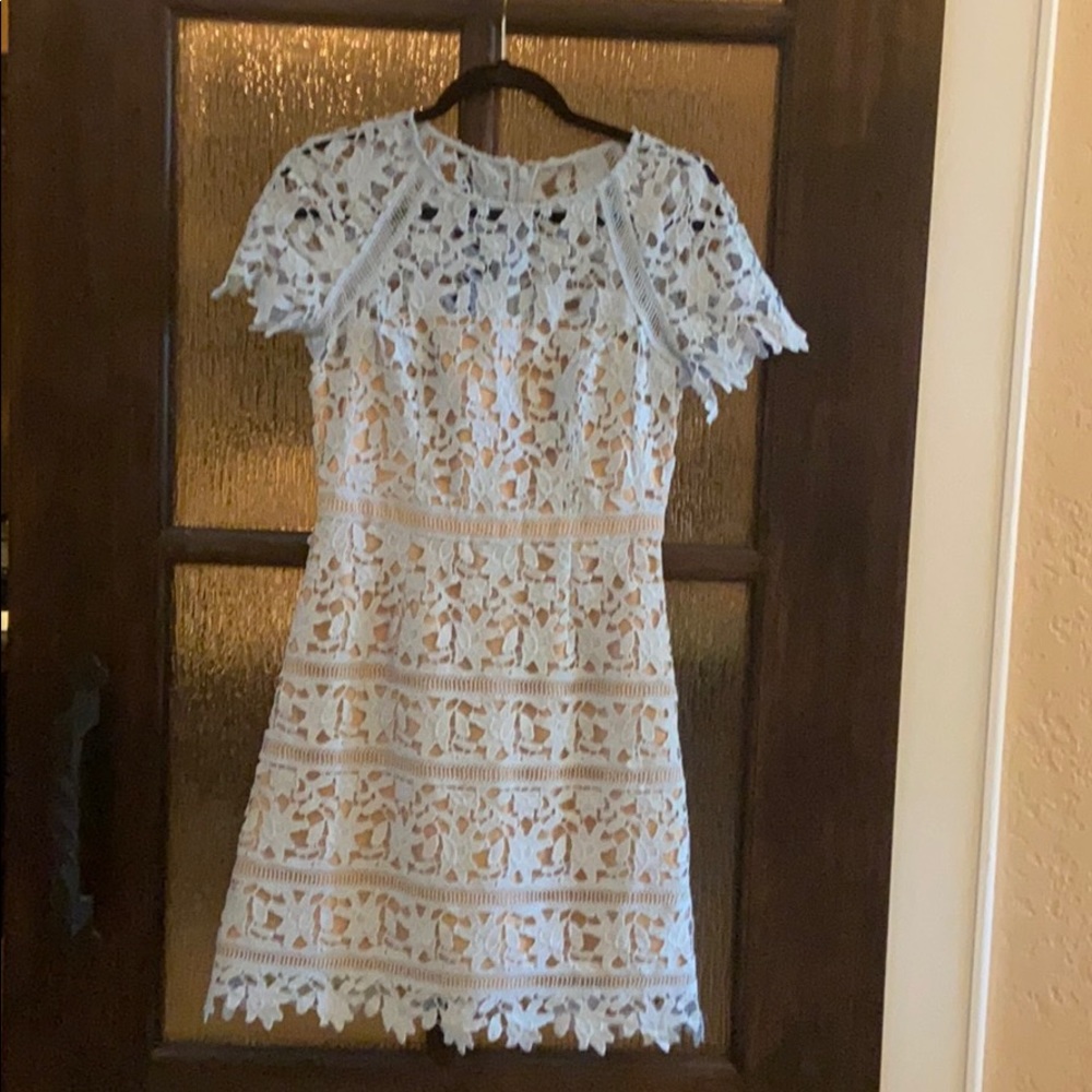 Eliza J Light Blue Lace A Line Dress size 4